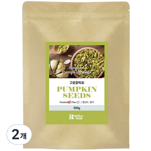 로얄푸드 구운 호박씨, 500g, 2개