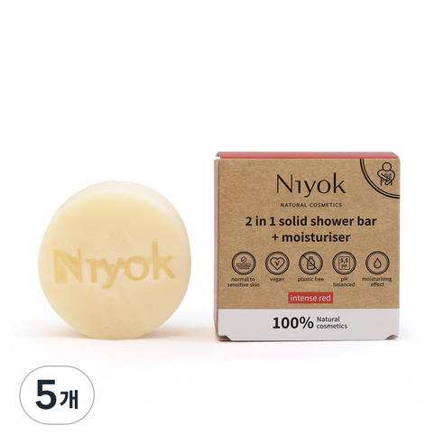 니욕 샤워바 인텐스레드, 80g, 5개