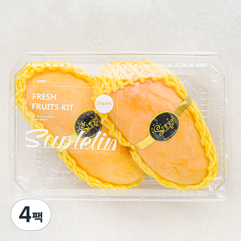 수플린 태국산 마하차녹 망고 2개입, 800g, 4팩