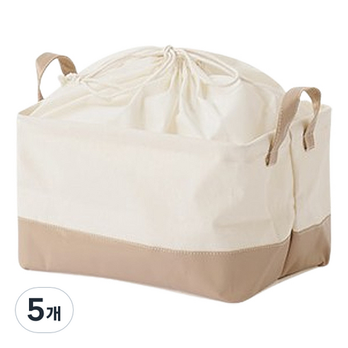 라떼 복조리 바스켓 S, 베이지, 5개