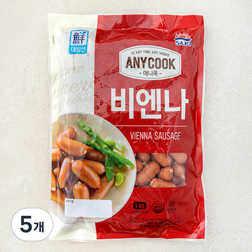 대림선 애니쿡 비엔나, 1kg, 5개