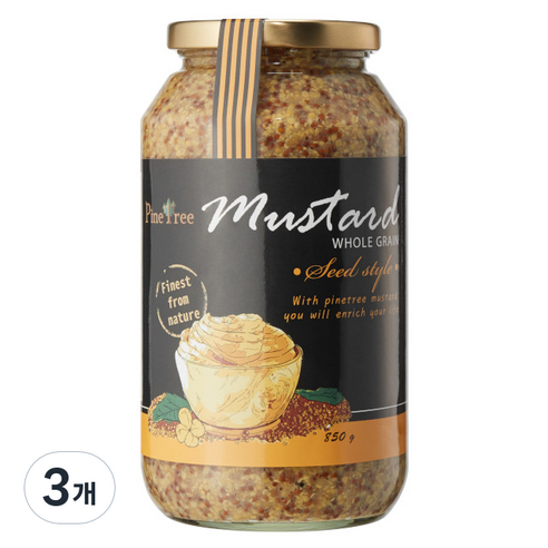 파인트리 홀그레인 머스터드 소스, 850g, 3개
