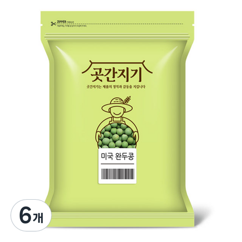 곳간지기 완두콩, 1kg, 6개
