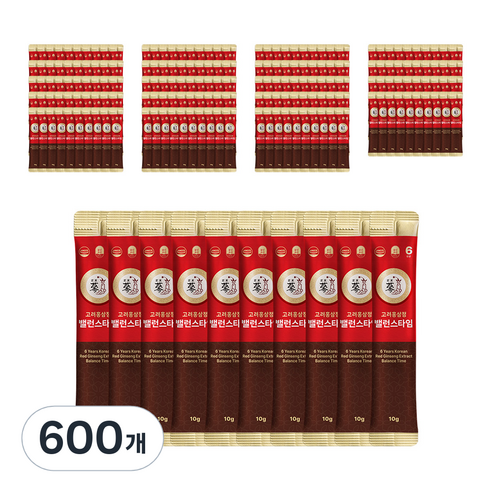 풍년보감 6년근 고려홍삼정 밸런스타임 벌크포장, 10g, 600개