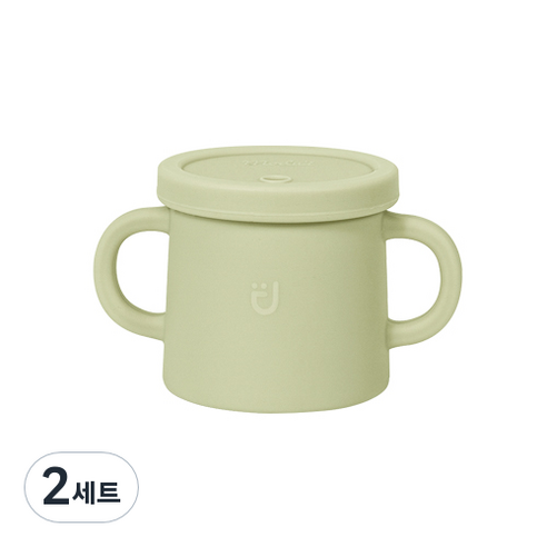 블루마마 블루마마 모아컵+뚜껑 세트, 그린빈, 2세트