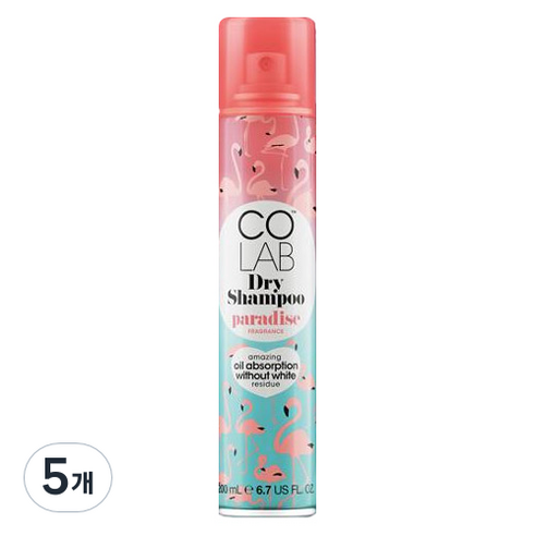 코랩 파라다이스 드라이샴푸 시트러스코코넛향, 200ml, 5개