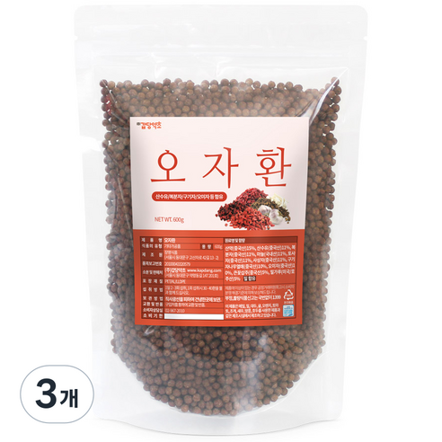 갑당약초 오자환, 3개, 600g
