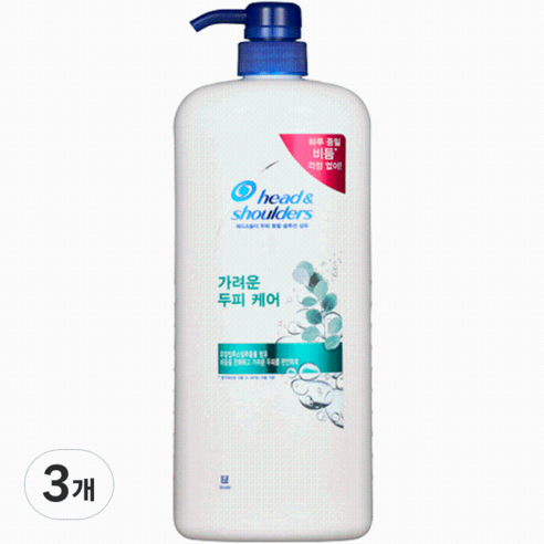헤드앤숄더 가려운 두피케어 샴푸, 1200ml, 3개