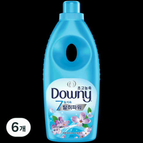 다우니 초고농축 섬유유연제 레몬그라스와 라일락향 본품, 1L, 6개