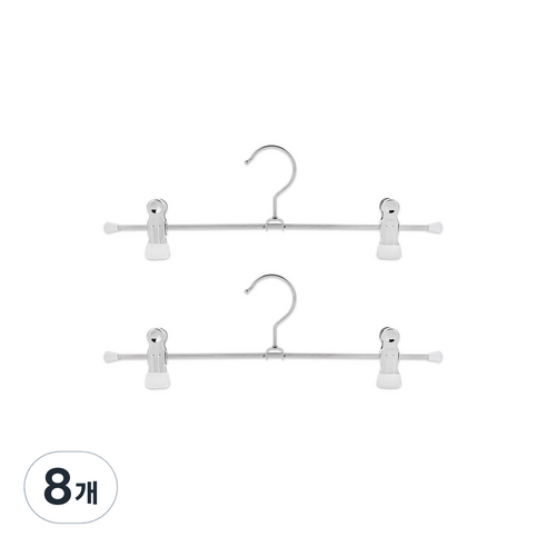 마와 논슬립 치마 바지 걸이 클립형 K30D, 화이트, 8개