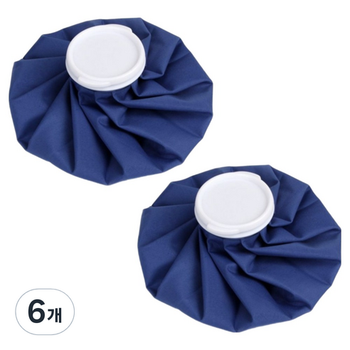 살림핏 냉온 방수 아이스팩 찜질주머니 네이비 15cm, 6개