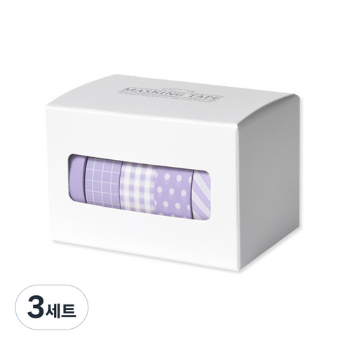 모노라이크 아르떼 마스킹 테이프 5종 세트, Lilac, 3세트