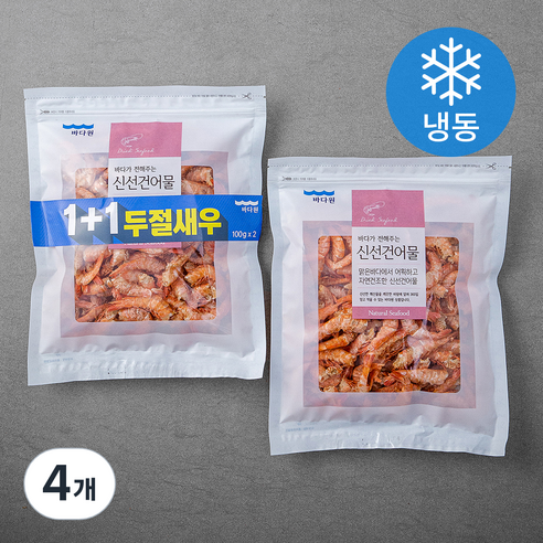 바다원 국내산 두절새우 (냉동), 100g, 4개