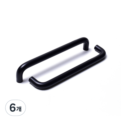 손잡이세상 디제이 2구 가구손잡이 블랙 14mm P192, 6개