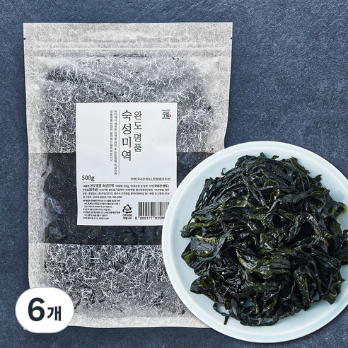 주일 완도명품 숙성미역, 500g, 6개