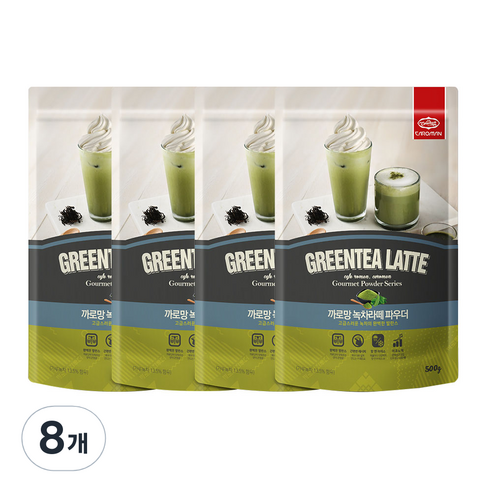 까로망 녹차라떼 파우더, 500g, 1개입, 8개