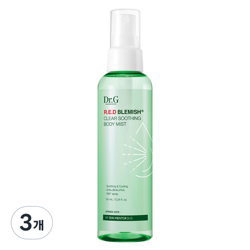 닥터지 레드 블레미쉬 클리어 수딩 바디미스트, 155ml, 3개