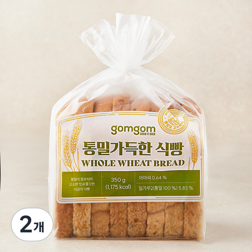 곰곰 통밀가득한 식빵, 350g, 2개