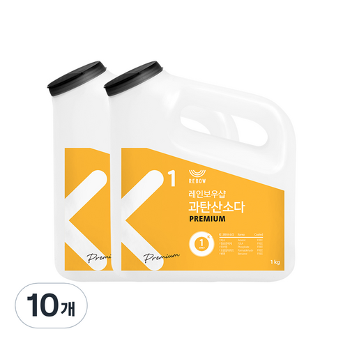 레인보우샵 K1 과탄산소다 프리미엄 왕톡톡이, 1kg, 10개