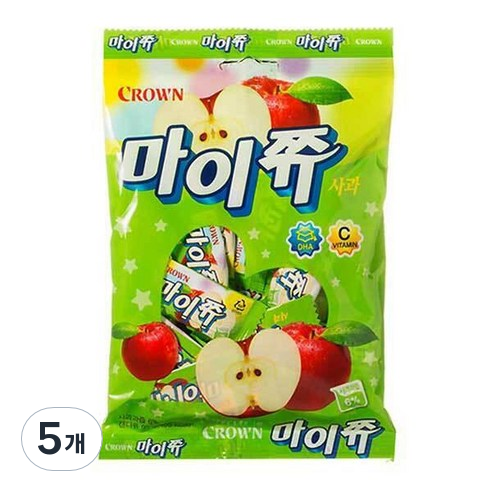 크라운 마이쮸 사과 필로우, 5개, 92g