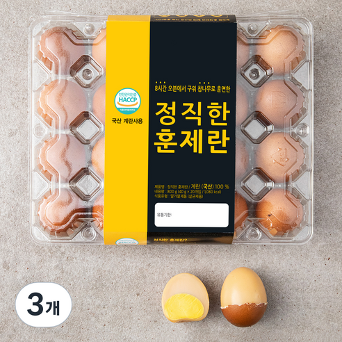 자연애찬 정직한 훈제란 20구, 3개
