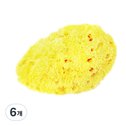 룰라러브 세안용 천연해면 특대형, 6개