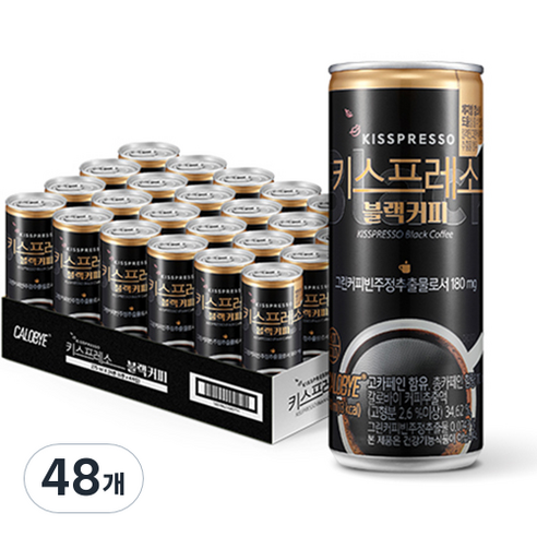 칼로바이 키스프레소 블랙커피, 240ml, 48개