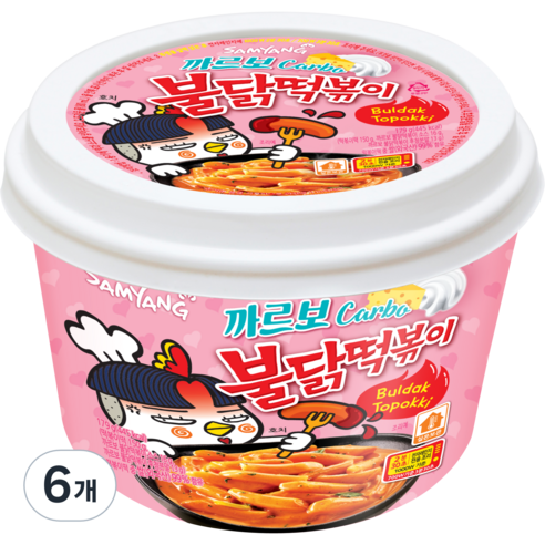 삼양 까르보 불닭떡볶이, 179g, 6개