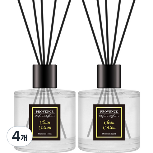 프로방스 퍼퓸 디퓨저 140ml 2p, 클린코튼, 4개