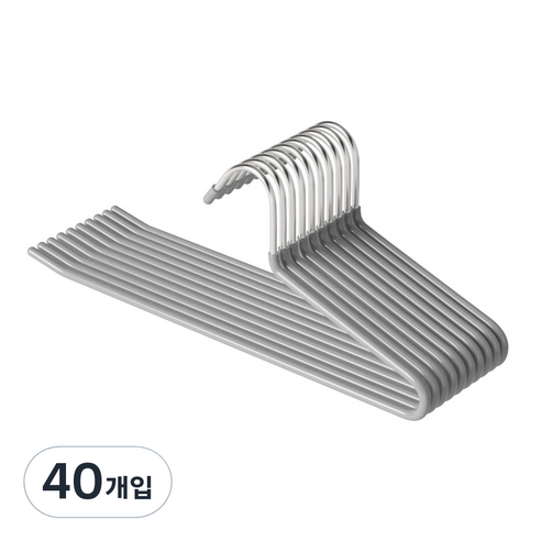 코멧 홈 논슬립 바지걸이, 그레이, 40개