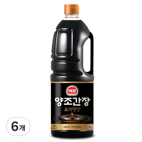 해표 양조간장, 1.8L, 6개
