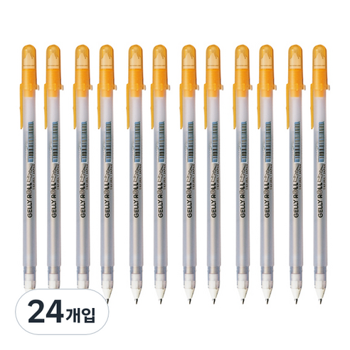 SAKURA 겔리롤 실버섀도우 젤잉크펜 1.0mm, 오렌지(605), 24개입