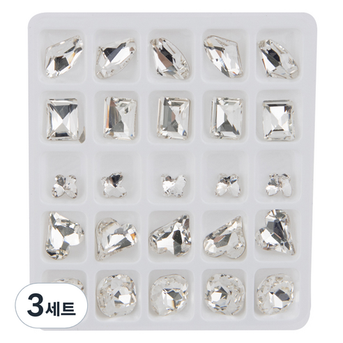 크리스탈 데코파츠 5종 x 5p 세트, 3세트, 오리지널 아이빛