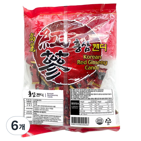 하양댁 진한 홍삼 캔디, 600g, 6개