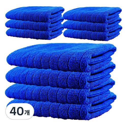 하트민 주방 다용도 요술 바둑 극세사 행주 파랑 45g, 40개