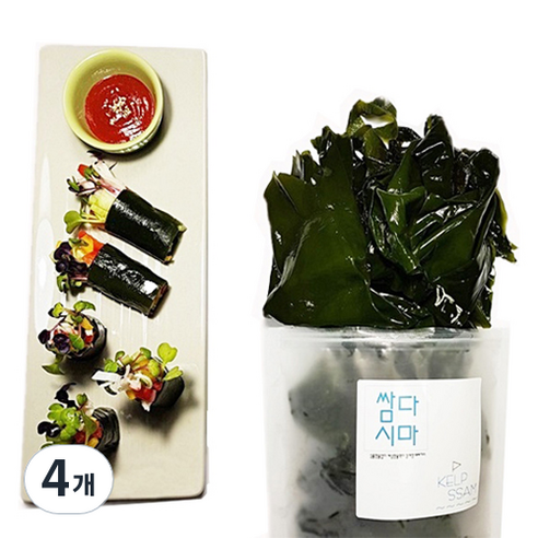우진수산 염장 쌈다시마, 4개, 1kg
