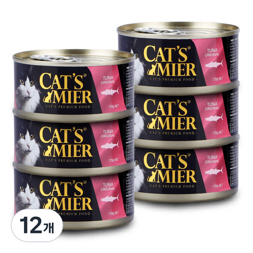 캣츠미어 고양이 사료 참치오리지날, 170g, 12개