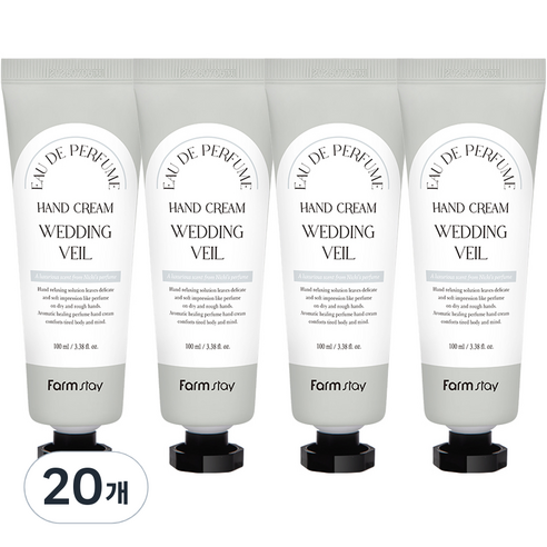 팜스테이 오드 퍼퓸 핸드크림 웨딩 베일, 100ml, 20개