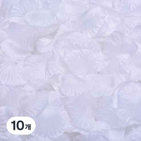 여니팩토리 파티용 장미 꽃잎 500p, 화이트, 10개
