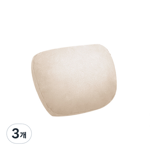 카템 빵빵 스웨이드 목쿠션 CT199, 베이지, 3개