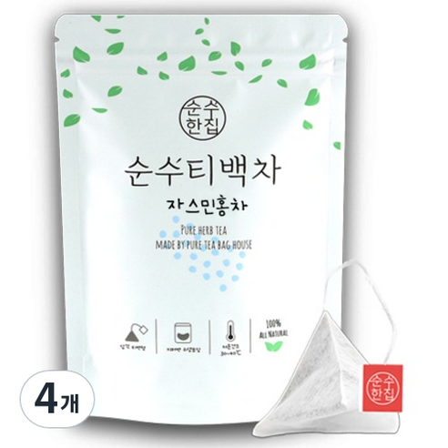 순수한집 자스민홍차 티백, 1g, 4개, 10개입