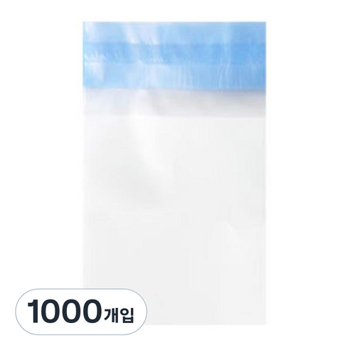 접착식 무지 반투명 opp 봉투, 1000장