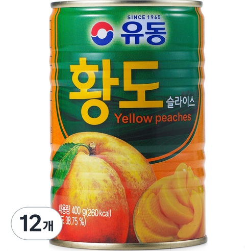 유동 황도 슬라이스, 12개, 400g