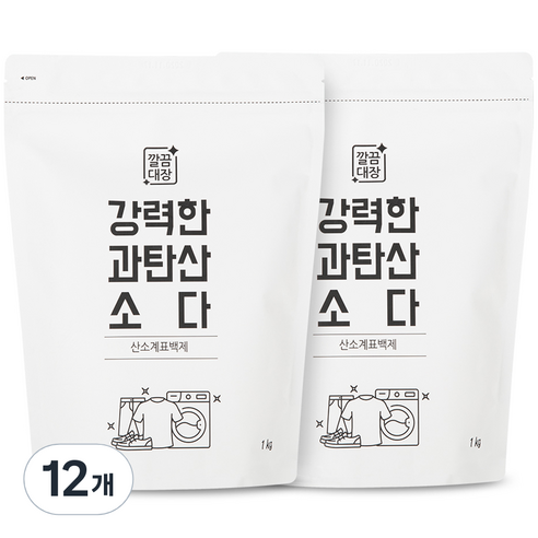 깔끔대장 과탄산소다 리필, 1kg, 12개