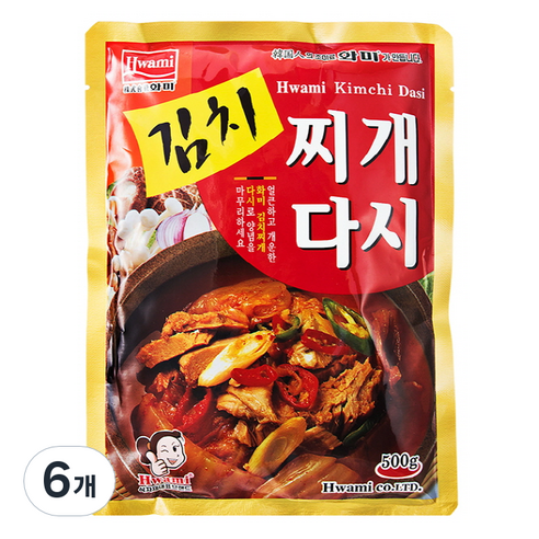 화미 김치찌개 다시, 500g, 6개