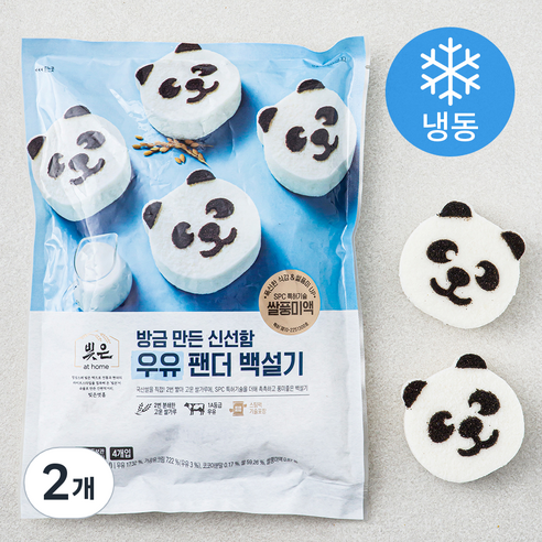 빚은 우유 팬더 백설기 (냉동), 80g, 4개입, 2개