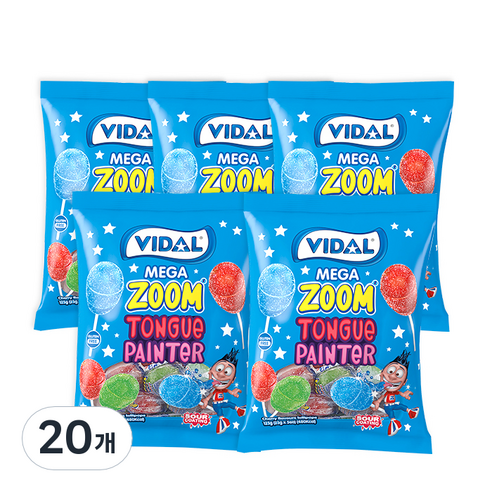비달 메가줌 페인터 캔디 랜덤발송, 125g, 20개