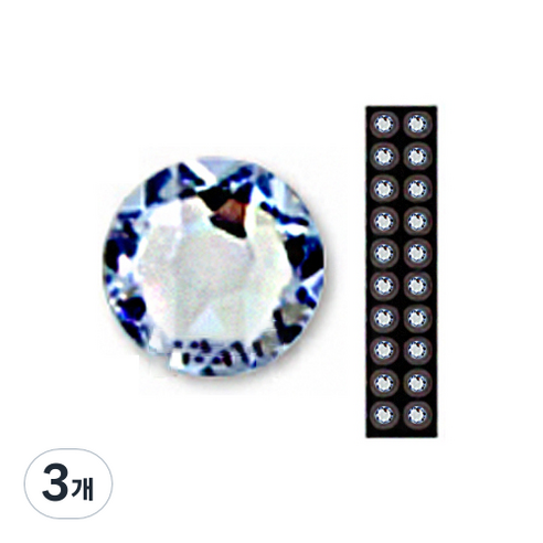 와사비네코 미미츠보 쥬얼리 귀지압패치 M 3.0mm 20p, 라이트사파이어, 3개