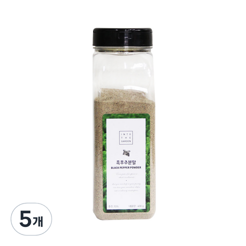 딜리셔스마켓 흑후추분말, 400g, 5개