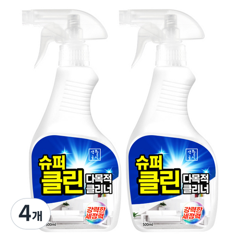생활공식 슈퍼클린 다목적 클리너, 500ml, 4개